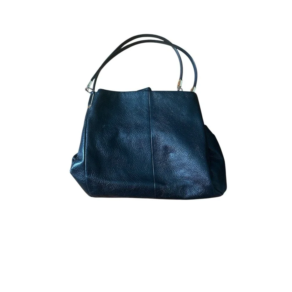 Coach Madison Pebbled Black Leather Shoulder Women Purse G1376-26224